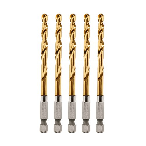 5PK SHOCKWAVE 4.8MM RED HELIX TITANIUM DRILL BIT