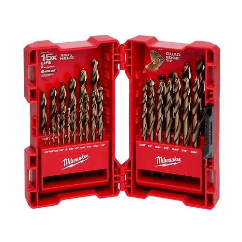 29PCE RED HELIX COBALT IMPERIAL DRILL BIT SET