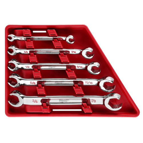 5PCE SAE DOUBLE END FLARE NUT WRENCH SET