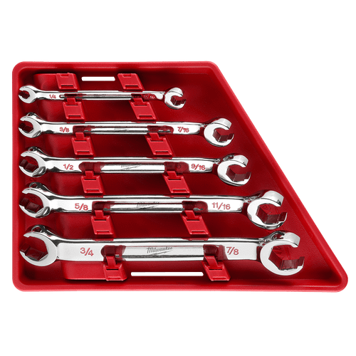 5PCE SAE DOUBLE END FLARE NUT WRENCH SET