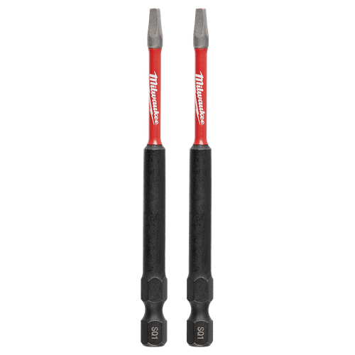 (O) 2PK #1 X 89MM (3-1.2\")  SHOCKWAVE SQUARE RECESS POWER BI