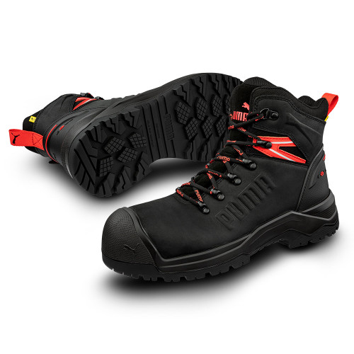 SZ 8 BLACK IRON HEAVY DUTY MID CUT SAFETY BOOT