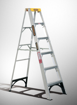 SINGLE SIDED ALUM STEP LADDER 1.8M 6FT 150KG IND