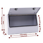 1210X500X680MM ECONO UPRIGHT WHITE STEEL UTE BOX