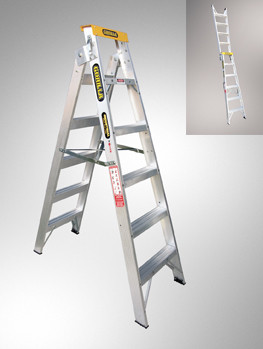 1.8-3.3MTR 150KG INDUSTRIAL DUAL PURPOSE ALUM LADDER