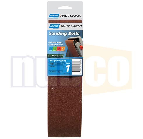 75X610MMP40 2PK ALL SURFACE CLOTH SANDING BELT V/COARSE