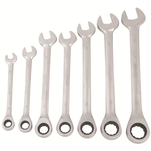 7 PIECE AF GEARED SPANNER SET