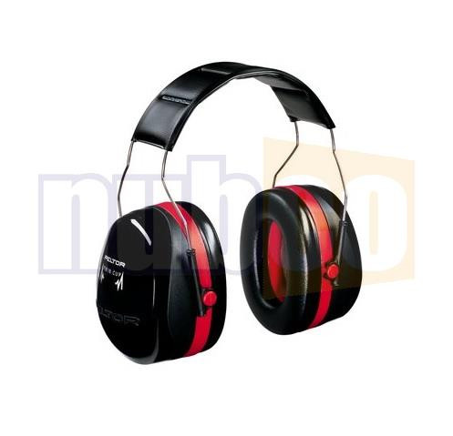 H540A - BLACK/RED HEADBAND EARMUFFS OPTIME SERIES 3 CLASS 5