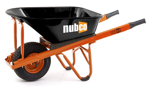 100L BLACK & ORANGE INDUSTRIAL STEEL WHEELBARROW W/STEEL RIM