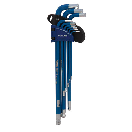 9PCE LONG ARM METRIC BALL POINT HEX KEY SET