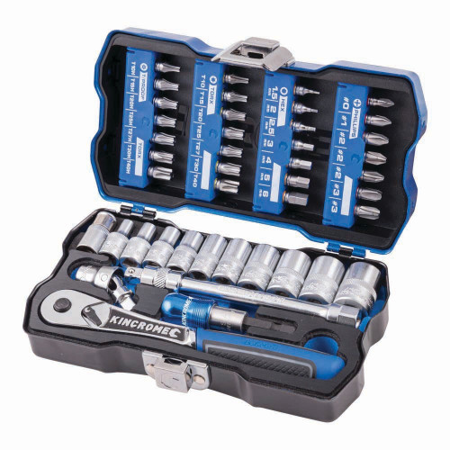 43PCE 1/4\" DR METRIC LOK ON SOCKET & BIT SET