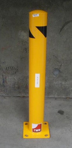 YELLOW STEEL SAFETY BOLLARD 915MM