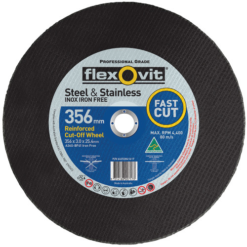 356X3X25.4MM (356MM) LOW SPEED METAL CUT OFF WHEEL STEEL