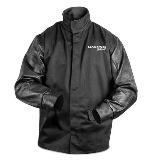 L ROGUE MODEL 202 LEATHER SLEEVED WELDING JACKET