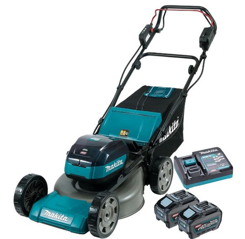 40V MAX BRUSHLESS 480MM LAWN MOWER KIT - 2X5.0AH BATT & CHRG