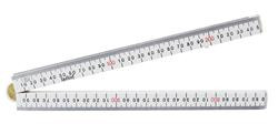 1MTR METRIC BEVELLED EDGE PLASTIC FOLDING RULE