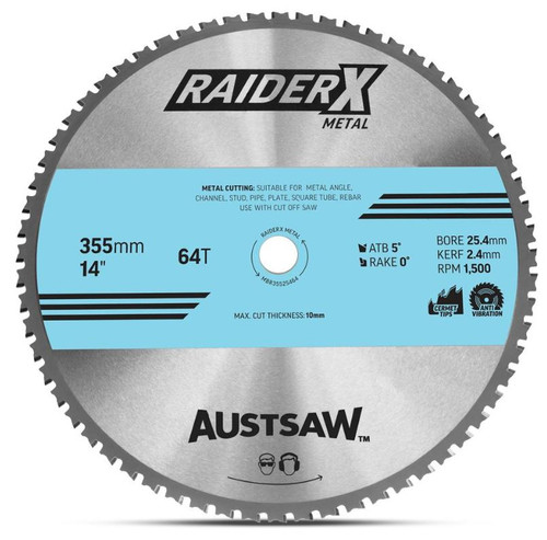355MMX25.4MMX64T RAIDER X METAL BLADE