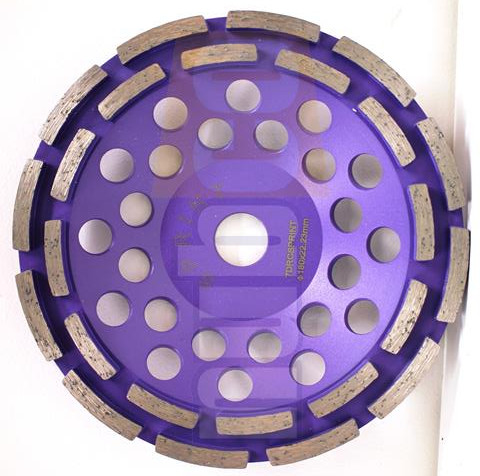 180X22.2 SPRINT DBL ROW DIAMOND GRINDING CUP WHEEL