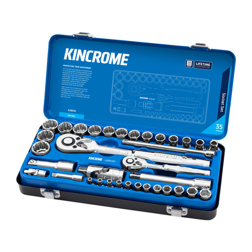 35PCE 1/4 & 1/2\" DR METRIC SOCKET SET