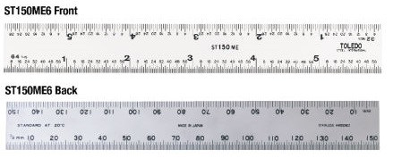 150MM MET&IMP STAINLESS STEEL RULE D/SIDED