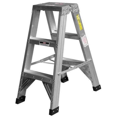 0.9M 150KG INDUSTRIAL ALUM DOUBLE SIDED STEP LADDER