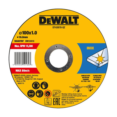 100X1.0X16.0MM 10PK HIGH PERF. BONDED THIN FAST CUT DISC