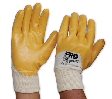 SZ.7 ORANGE 3/4 DIPPED SUPERLITE NITRILE GLOVES
