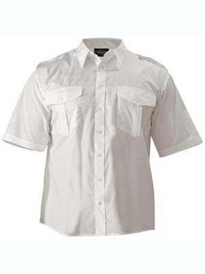SHIRT WHITE S/S SECURITY POLY/COTTON 2XL