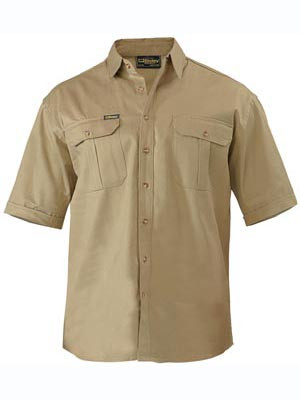 SHIRT KHAKI COTTON DRILL S/S 4XL