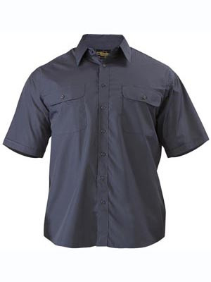 SHIRT NAVY POLY COTTON S/S S