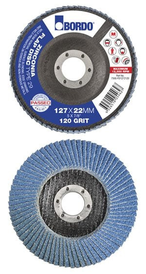 BORDO FLAP DISC 100MM (4\") 120GRIT