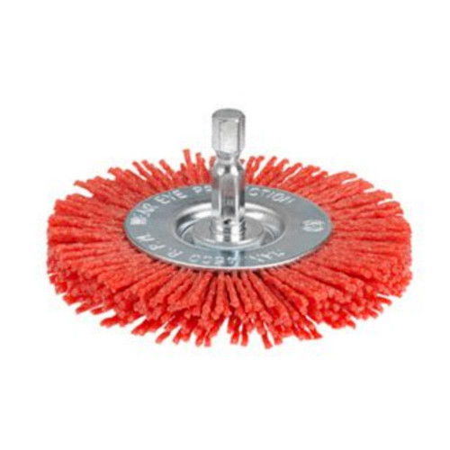 NYLONGRIT WHEEL BRUSH WITH SHANK- 75MM