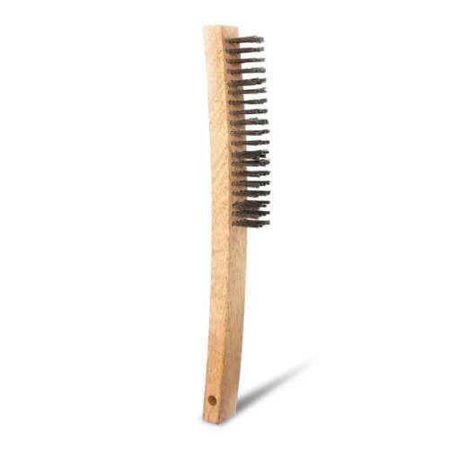 LONG WOODEN WIRE BRUSH - S/S WIRE 4X19