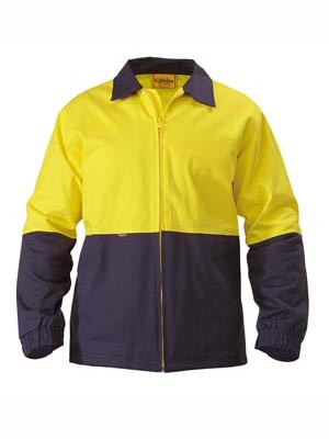 2TONE HI VIS DRILL JACKET YELLOW/NAVY 4XL