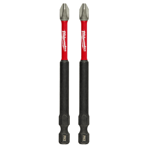 2PK #2 X 89MM (3-1/2\") SHOCKWAVE PHILLIPS POWER BIT