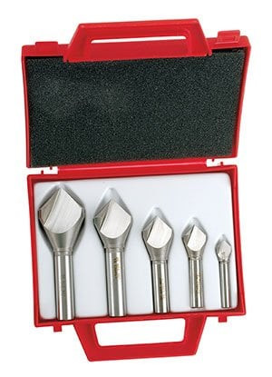 5PCE COUNTERSINK SET 90DEG-1 FLUTE-BRIGHT