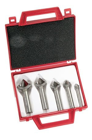 5PCE COUNTERSINK SET 90DEG-3 FLUTE-BRIGHT