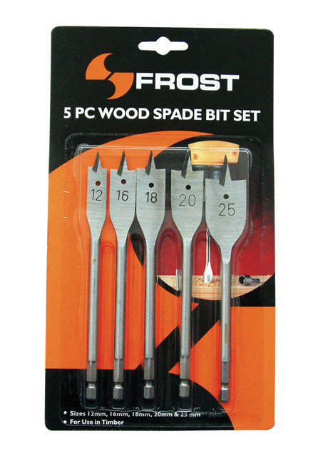 5PC 12MM - 25MM SPADE BIT SET