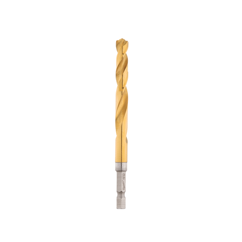 8MM 1/4\" HEX SHANK RED HELIX TITANIUM DRILL BITS