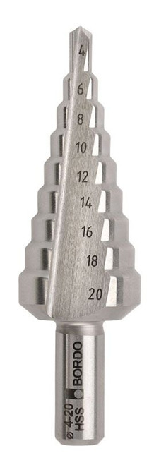 4-20MM - 2MM HSS BRIGHT FINISH STEP DRILL