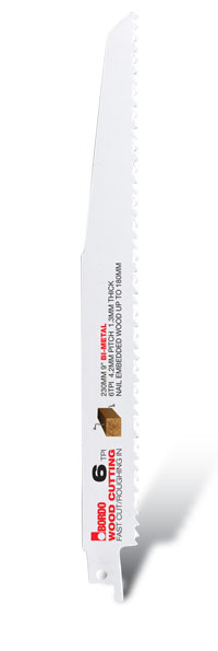 228MM 6TPI 10PK WOOD CUTTING RECIPRO SAW BLADES