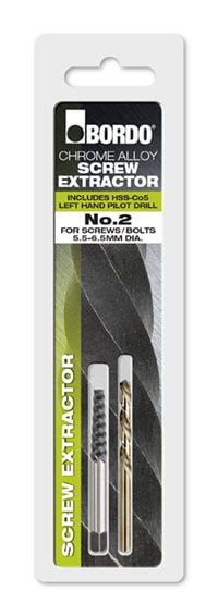 SCREW EXTRACTOR - #2 - WITH DRILL