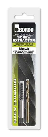 SCREW EXTRACTOR - #3 - WITH DRILL