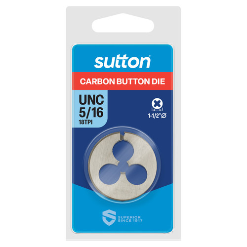 5/16\" 18TPI UNC 1.1/2\"OD CHROME BUTTON DIE
