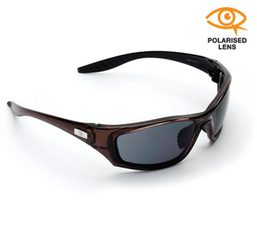 MERCURY SMOKE POLARISED SAFETY GLASSES (& BONUS SPEC POUCH)