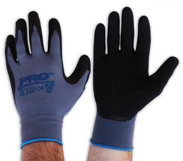 SZ.7 BLACK PANTHER LATEX PALM/NYLON LINED GLOVES