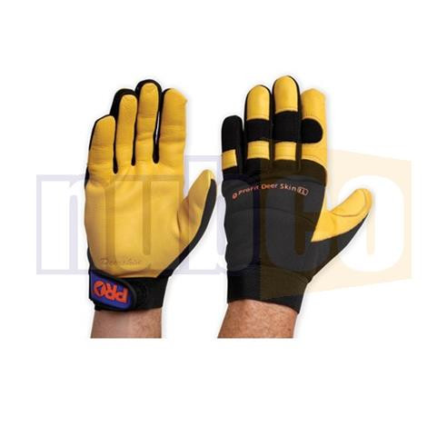 M GOLD/BLACK PRO-FIT DEER SKIN LEATHER/SYNTHETIC GLOVES