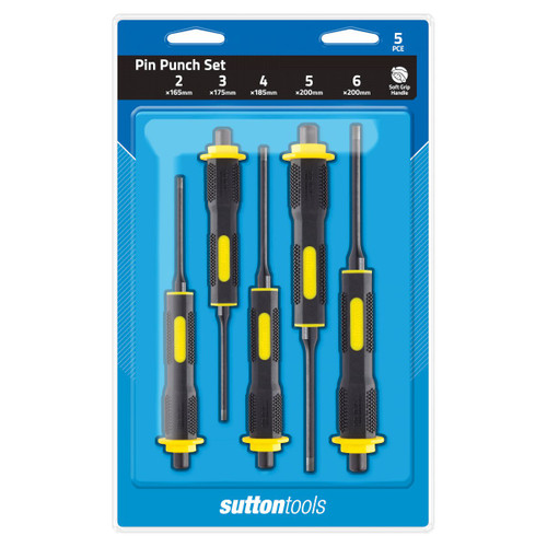 5PCE PIN PUNCH SET SOFT GRIP (2, 3, 4, 5, 6MM)