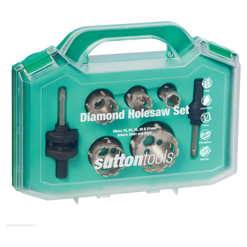 8PCE DIAMOND GRIT SEGMENTED H115 HOLESAW KIT