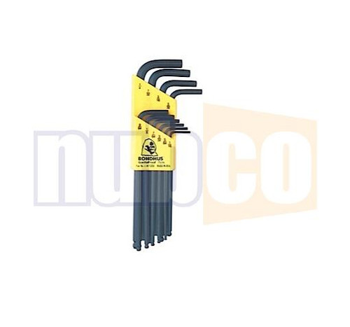 10PCE 1/16\"-1/4\" IMPERIAL BALL END HEX KEY SET